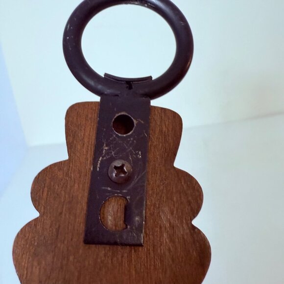 Wooden Double Arm Wall Candle Sconce VTG Turned Wood Wrought Iron Taper Holder - Picture 16 of 16